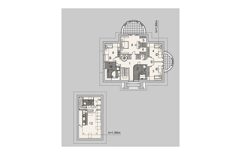 Projekt domu piętrowego LK&940 - poddasze