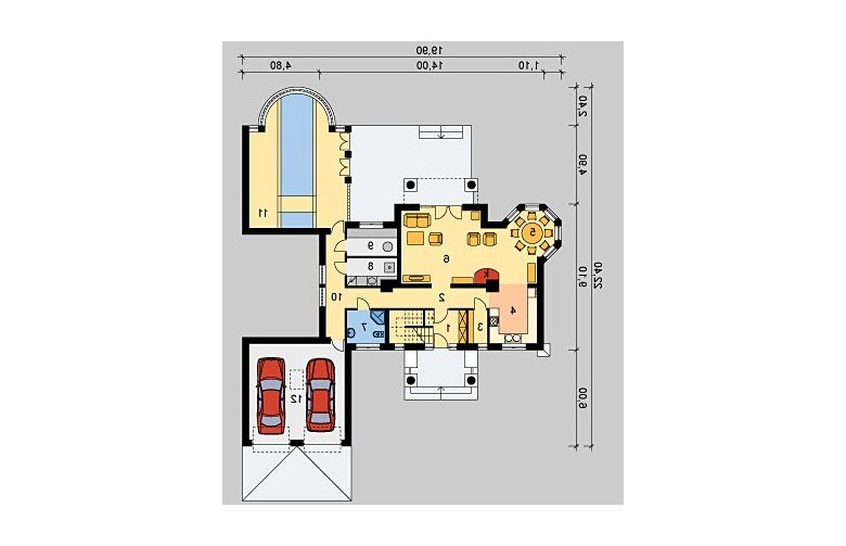 Projekt domu jednorodzinnego LK&293 - parter