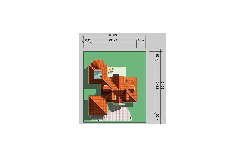 Projekt domu jednorodzinnego LK&293 - Usytuowanie - wersja lustrzana