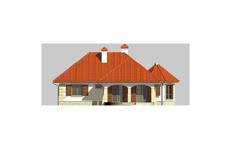 Projekt domu jednorodzinnego LK&294 - elewacja 2