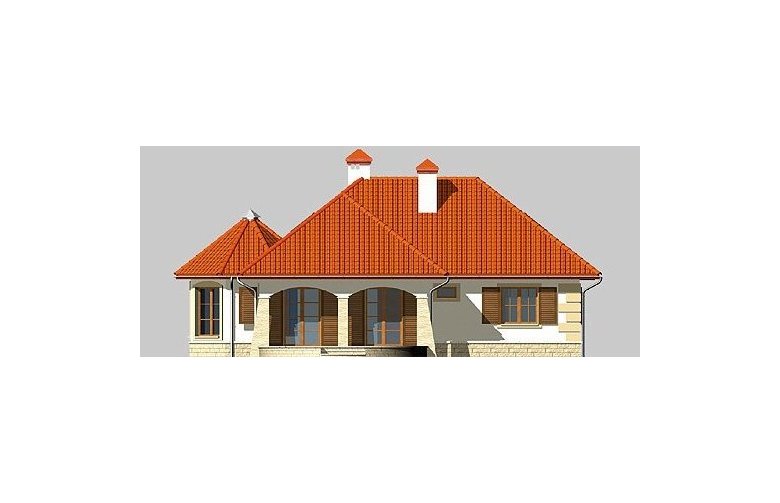 Projekt domu jednorodzinnego LK&294 - elewacja 2
