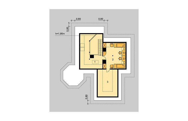 Projekt domu jednorodzinnego LK&294 - poddasze