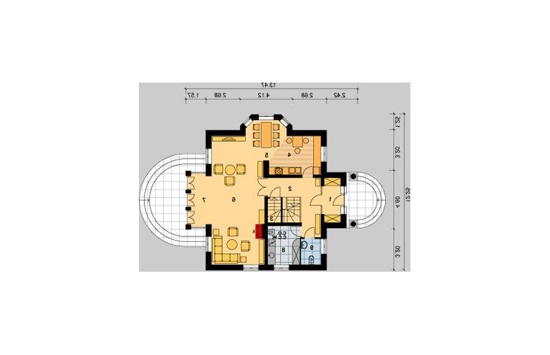 Projekt domu piętrowego LK&295 - parter