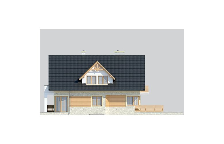 Projekt domu jednorodzinnego LK&941 - elewacja 2