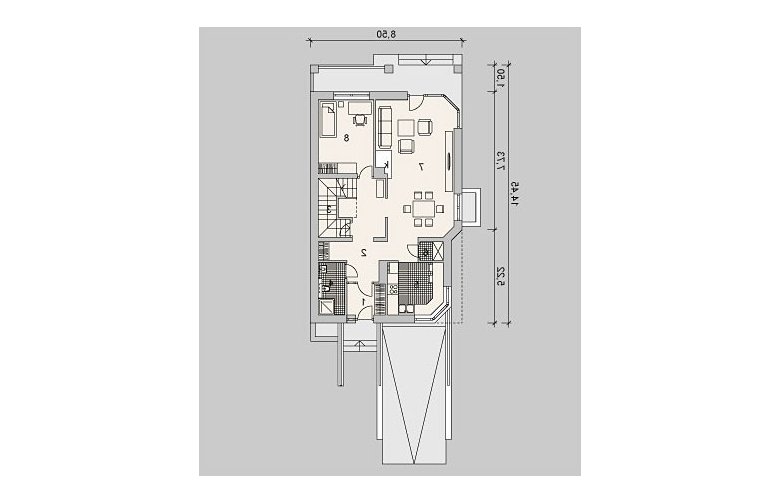 Projekt domu jednorodzinnego LK&941 - parter
