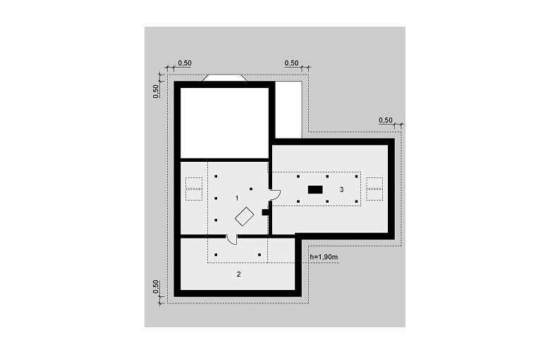 Projekt domu dwurodzinnego LK&296 - strych