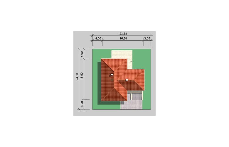 Projekt domu dwurodzinnego LK&296 - Usytuowanie