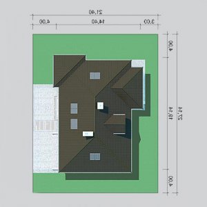 Usytuowanie budynku LK&299 w wersji lustrzanej