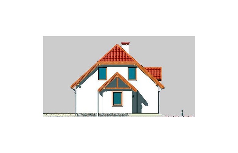 Projekt domu jednorodzinnego LK&303 - elewacja 2