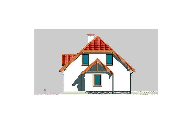 Projekt domu jednorodzinnego LK&303 - elewacja 2