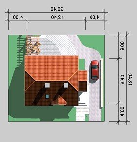 Usytuowanie budynku LK&303 w wersji lustrzanej