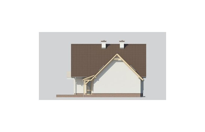 Projekt domu jednorodzinnego LK&306 - elewacja 3