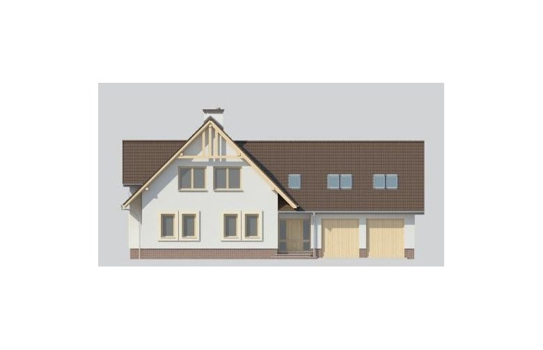 Projekt domu jednorodzinnego LK&306 - elewacja 4