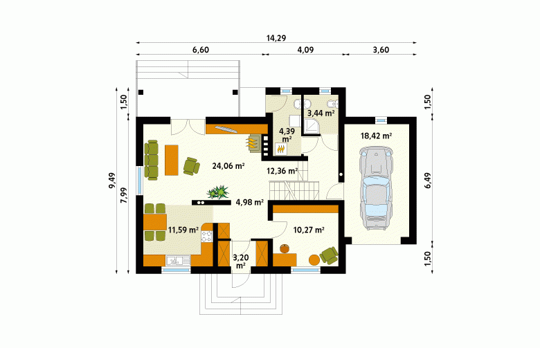 Projekt domu wielorodzinnego Bryza 3 - 