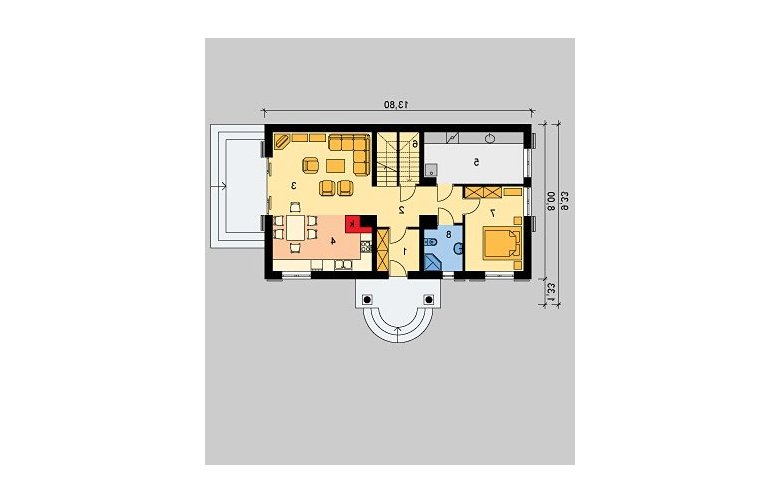 Projekt domu jednorodzinnego LK&309 - parter