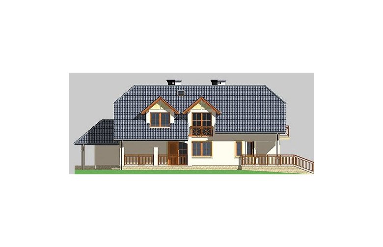 Projekt domu jednorodzinnego LK&310 - elewacja 4