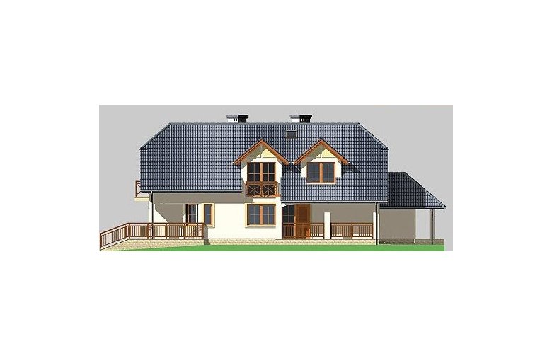 Projekt domu jednorodzinnego LK&310 - elewacja 4