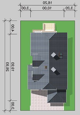 Usytuowanie budynku LK&310 w wersji lustrzanej