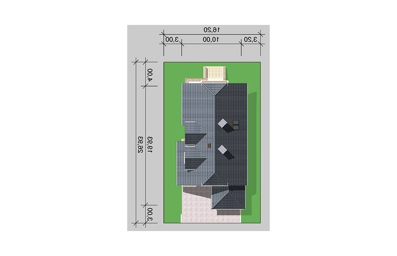 Projekt domu jednorodzinnego LK&310 - Usytuowanie - wersja lustrzana