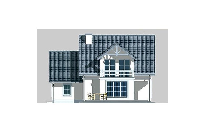 Projekt domu jednorodzinnego LK&313 - elewacja 3