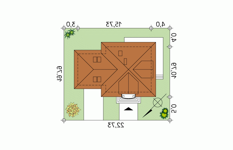 Projekt domu wielorodzinnego Bryza 4 - Usytuowanie - wersja lustrzana