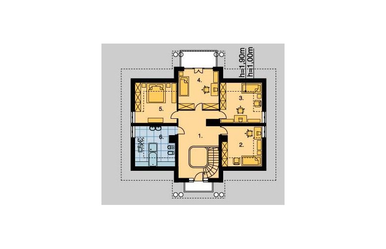 Projekt domu piętrowego LK&320 - poddasze