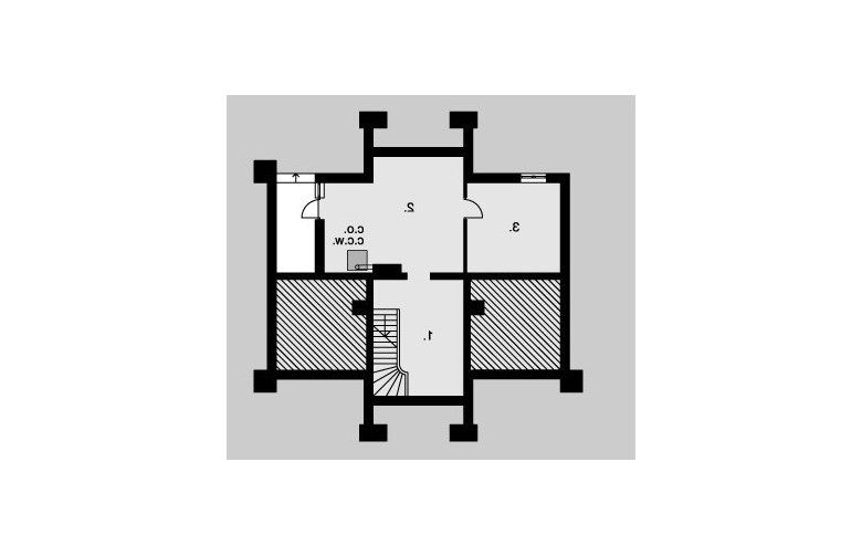 Projekt domu piętrowego LK&320 - piwnica