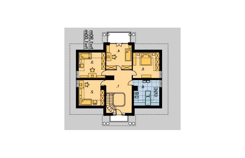 Projekt domu piętrowego LK&320 - poddasze