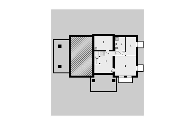 Projekt domu piętrowego LK&321 - piwnica
