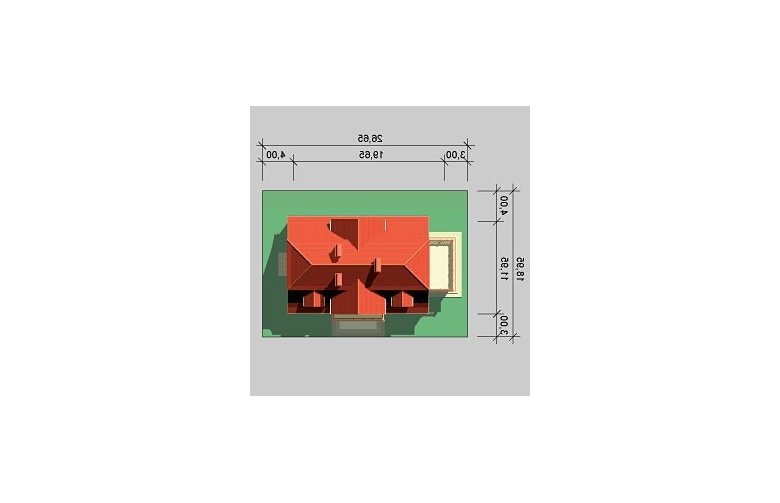 Projekt domu piętrowego LK&321 - Usytuowanie - wersja lustrzana