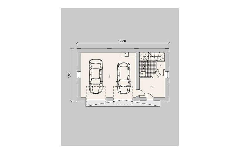 Projekt domu energooszczędnego G49 - parter