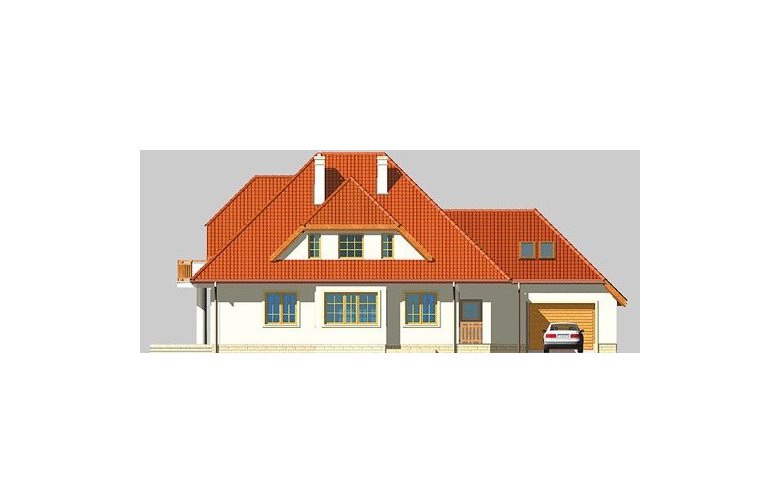 Projekt domu jednorodzinnego LK&324 - elewacja 1