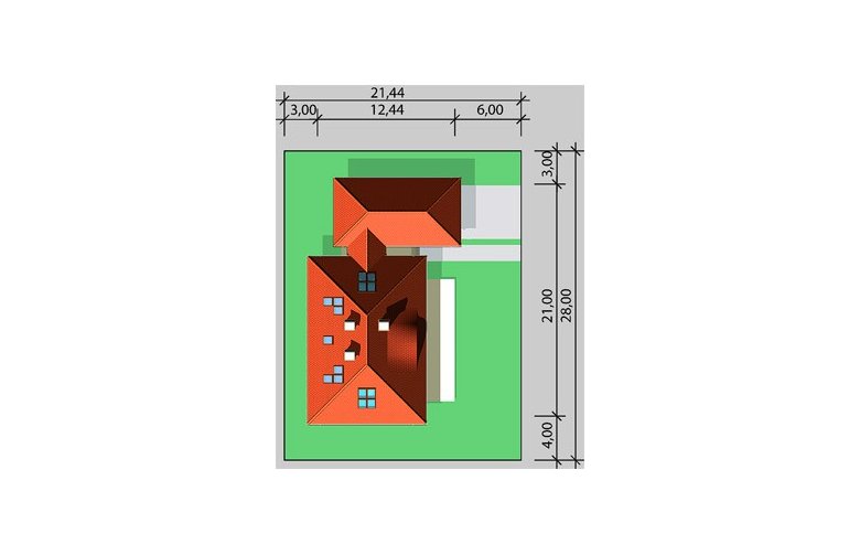 Projekt domu jednorodzinnego LK&325 - Usytuowanie