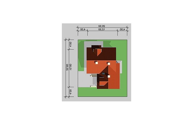 Projekt domu jednorodzinnego LK&328 - Usytuowanie - wersja lustrzana
