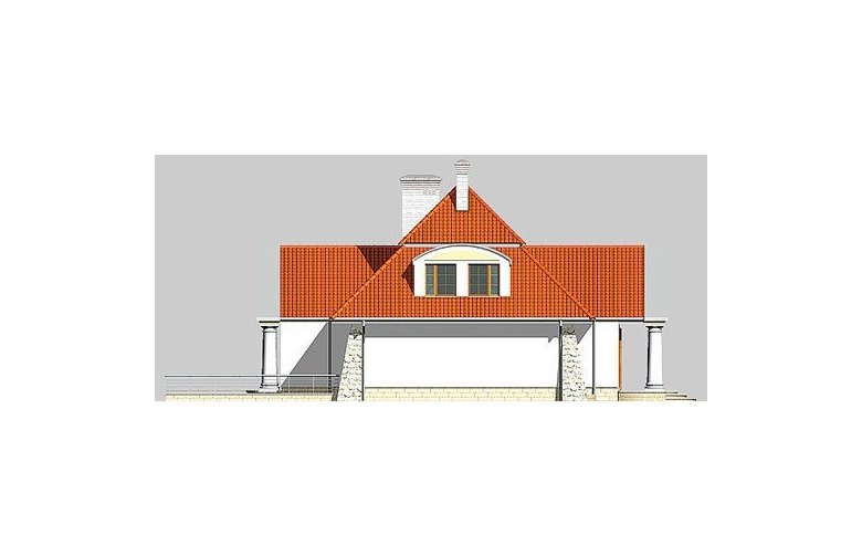 Projekt domu piętrowego LK&329 - elewacja 4