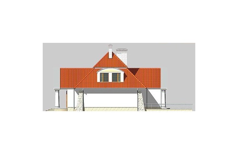 Projekt domu piętrowego LK&329 - elewacja 4