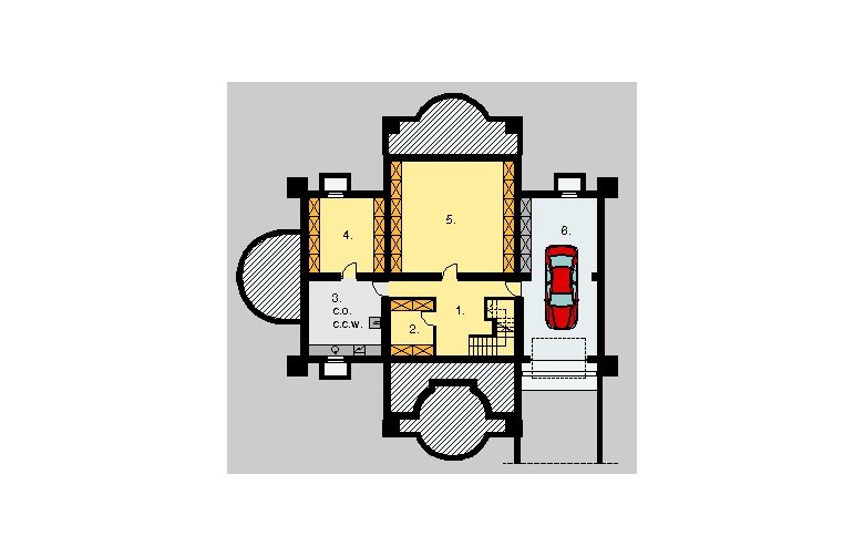 Projekt domu piętrowego LK&329 - piwnica