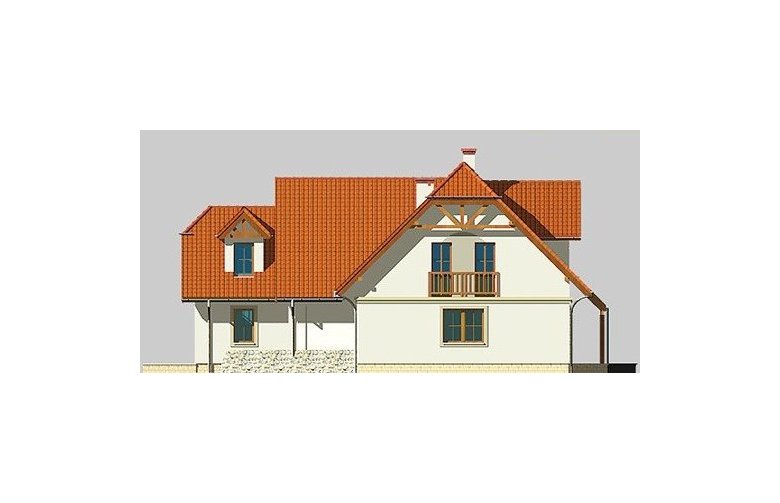 Projekt domu jednorodzinnego LK&330 - elewacja 2