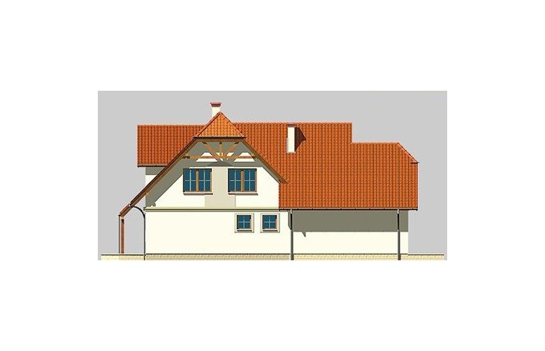 Projekt domu jednorodzinnego LK&330 - elewacja 4