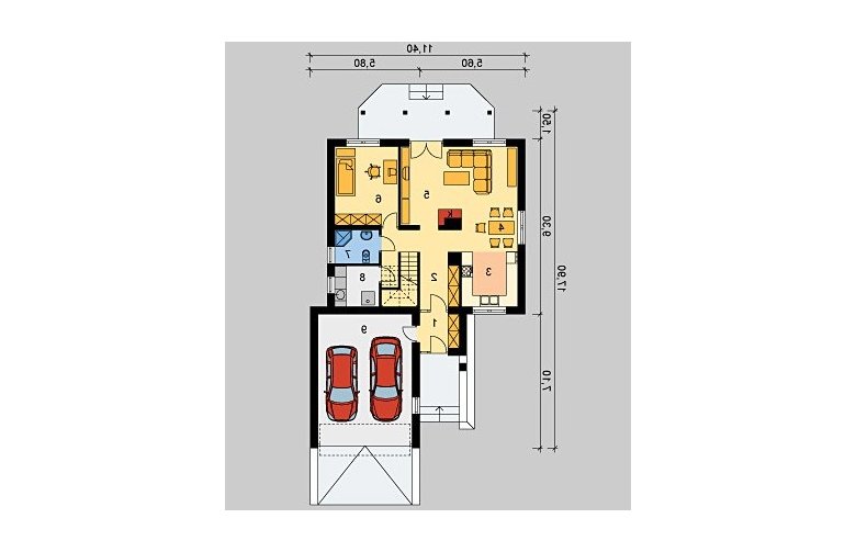 Projekt domu jednorodzinnego LK&330 - parter