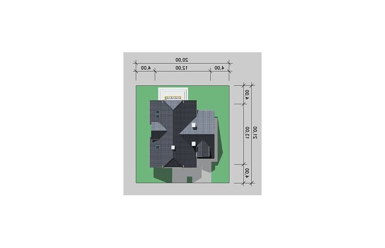 Projekt domu jednorodzinnego LK&331 - Usytuowanie - wersja lustrzana