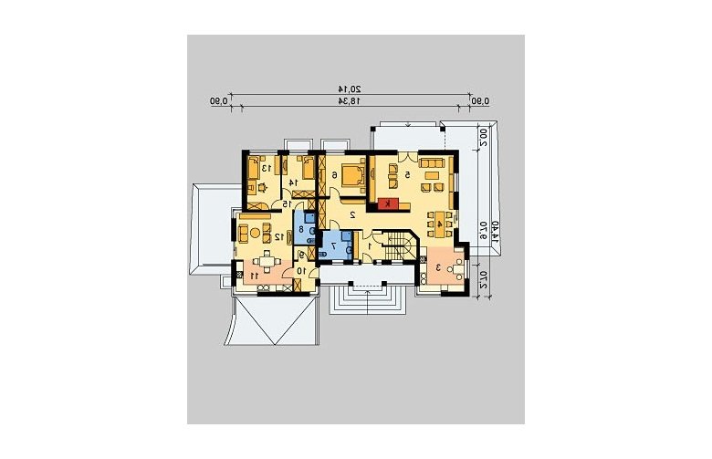 Projekt domu jednorodzinnego LK&332 - parter