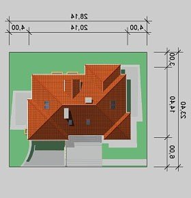 Usytuowanie budynku LK&332 w wersji lustrzanej