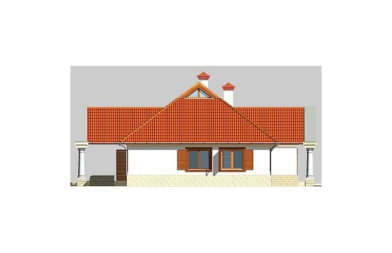 Projekt domu piętrowego LK&333 - elewacja 4