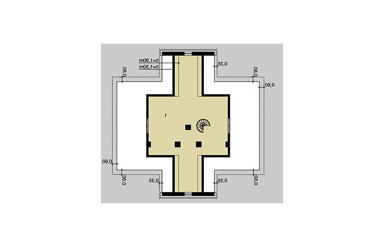 Projekt domu piętrowego LK&333 - strych