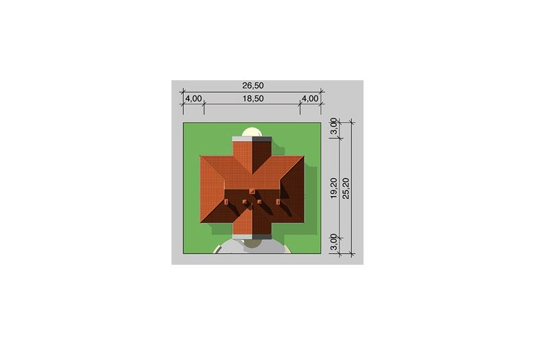 Projekt domu piętrowego LK&333 - Usytuowanie