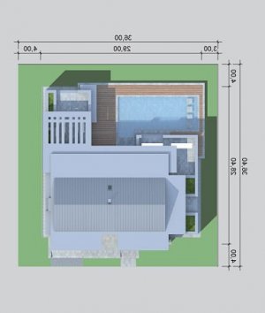 Usytuowanie budynku LK&900 w wersji lustrzanej