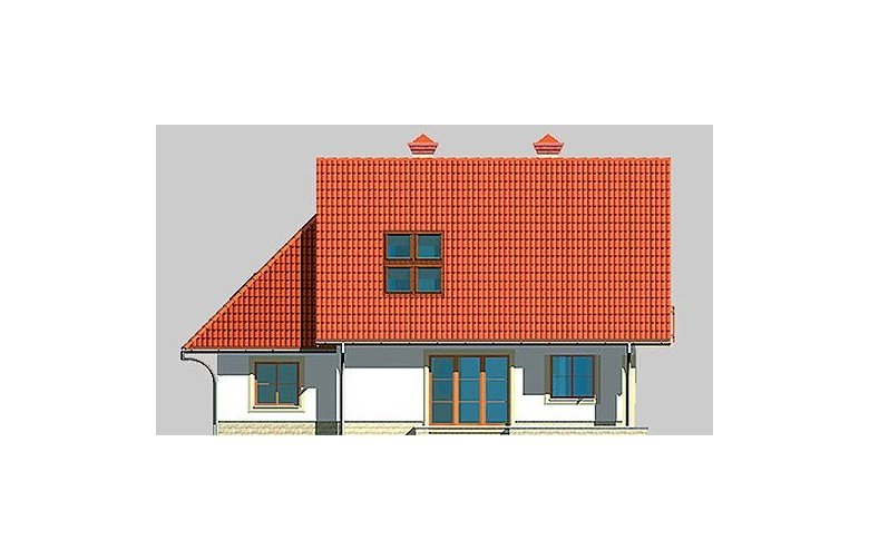 Projekt domu jednorodzinnego LK&334 - elewacja 2