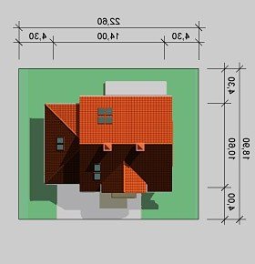 Usytuowanie budynku LK&334 w wersji lustrzanej