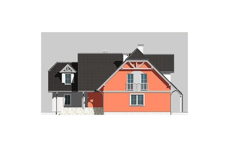 Projekt domu jednorodzinnego LK&335 - elewacja 2